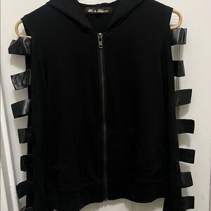 Hot & Delicious Black Vest with Ribbon Accents